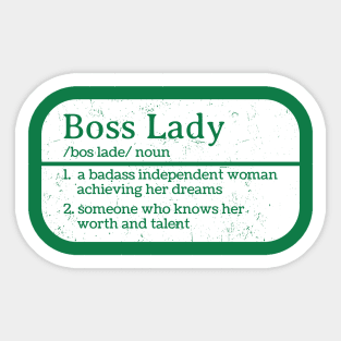 Boss Lady Boss Lady - Dictionary Board Style Sticker